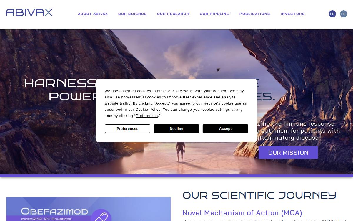Abivax website preview