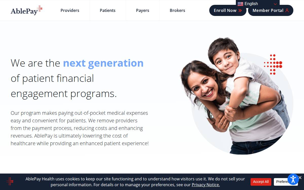 AblePay Health website preview