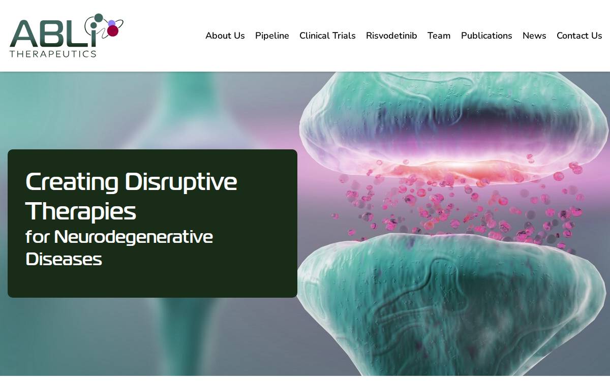 ABLi Therapeutics website preview