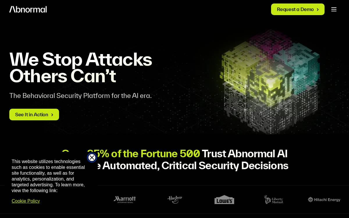 Abnormal Security website preview