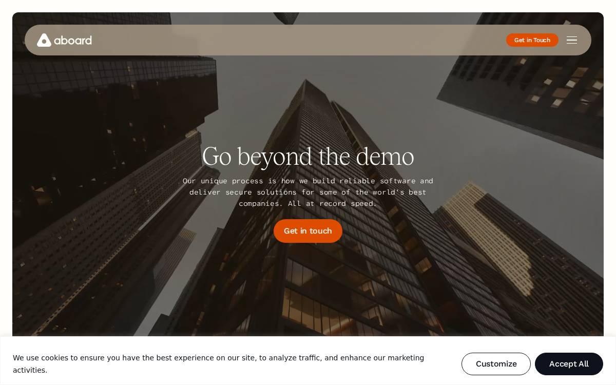 Aboard Holdings website preview