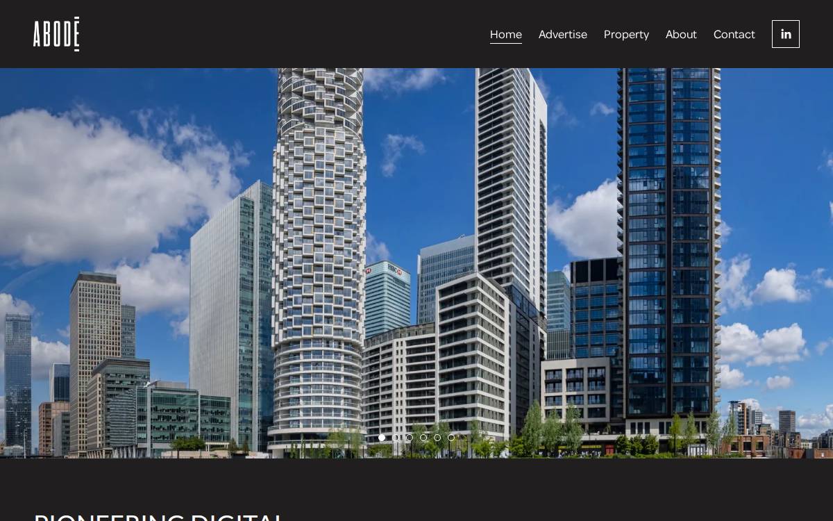 Abode Media website preview