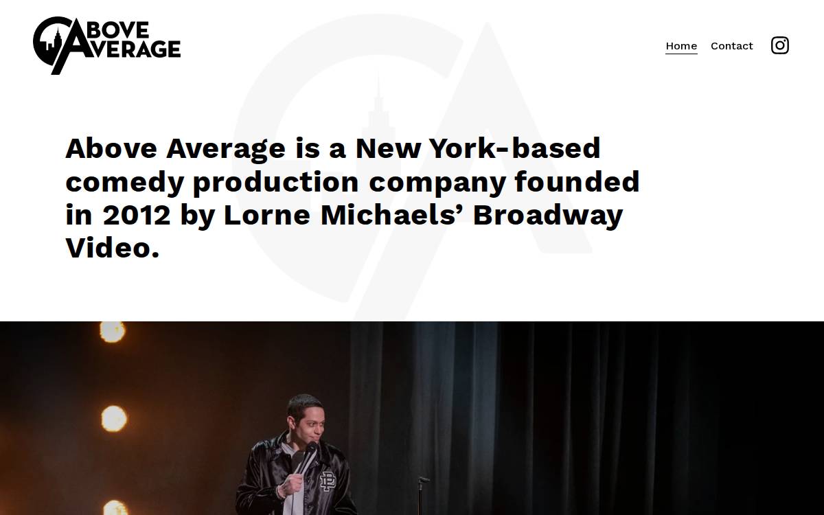 Above Average website preview
