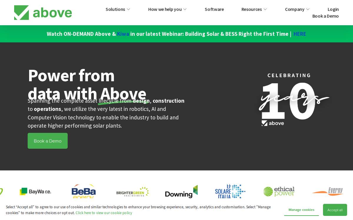 Abovesurveying website preview