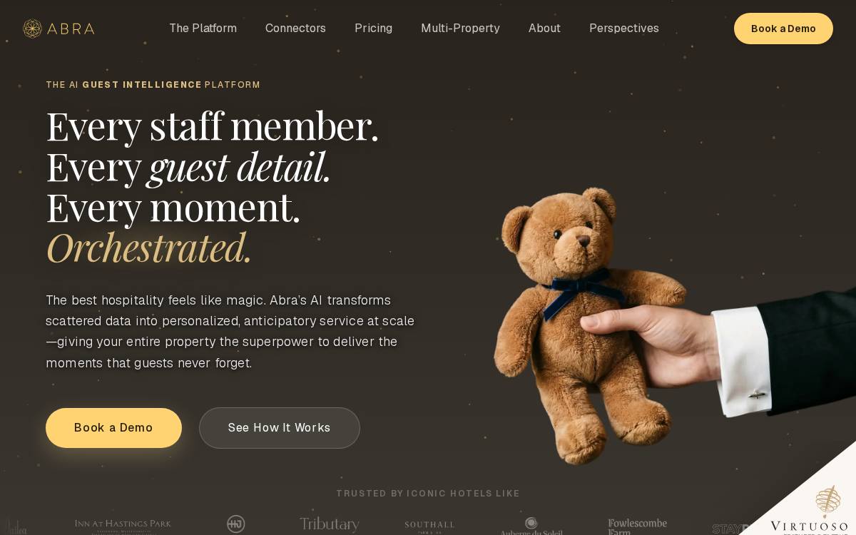 Abra Hospitality website preview