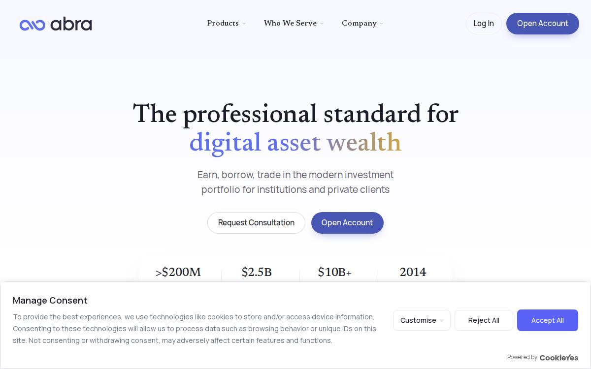 Abra website preview