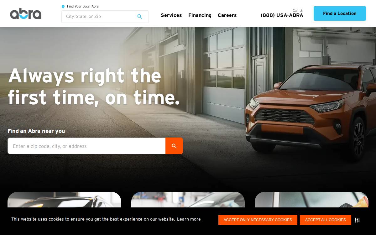 Abraauto website preview