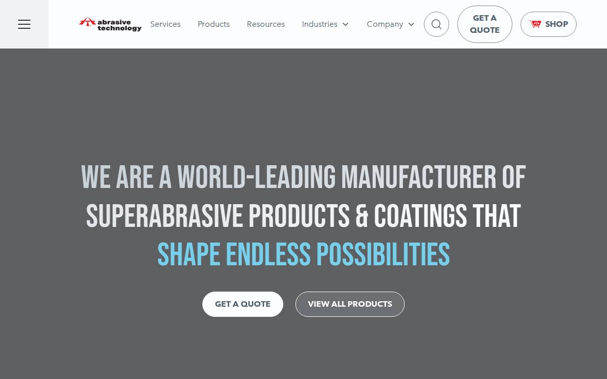 Abrasive Tech website preview