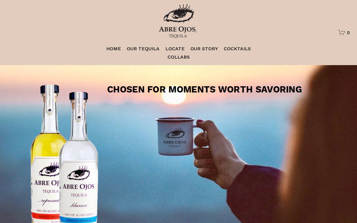 Abreojostequila website preview