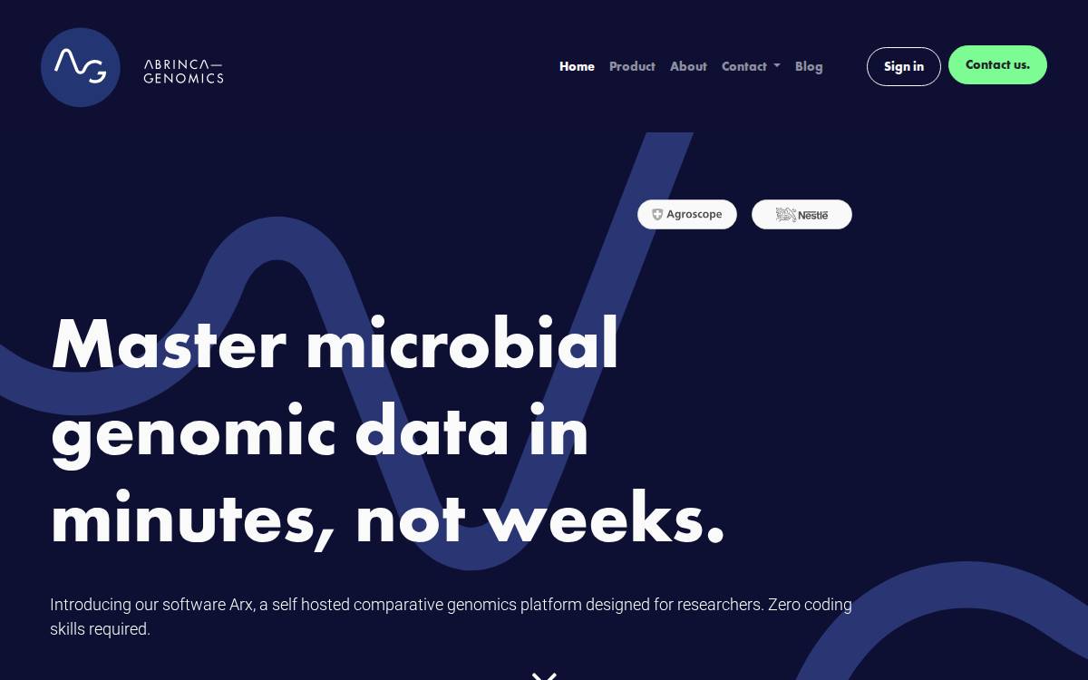 Abrinca website preview