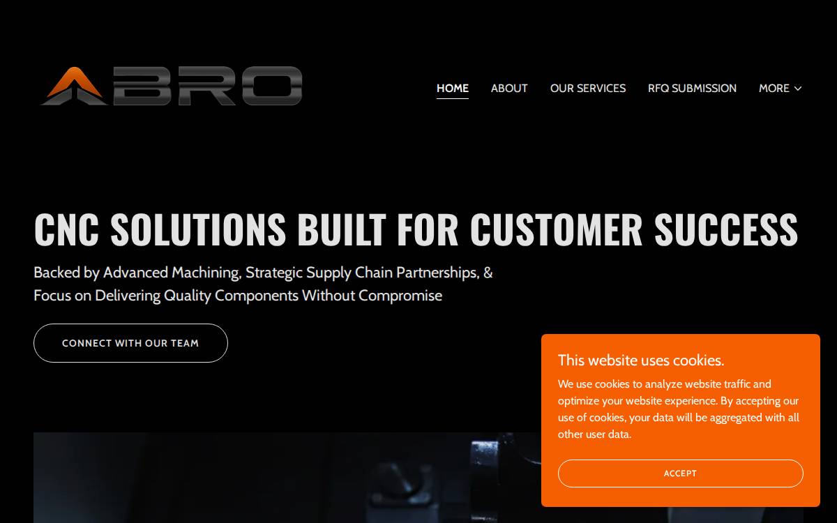 ABRO Manufacturing Inc. Website website preview