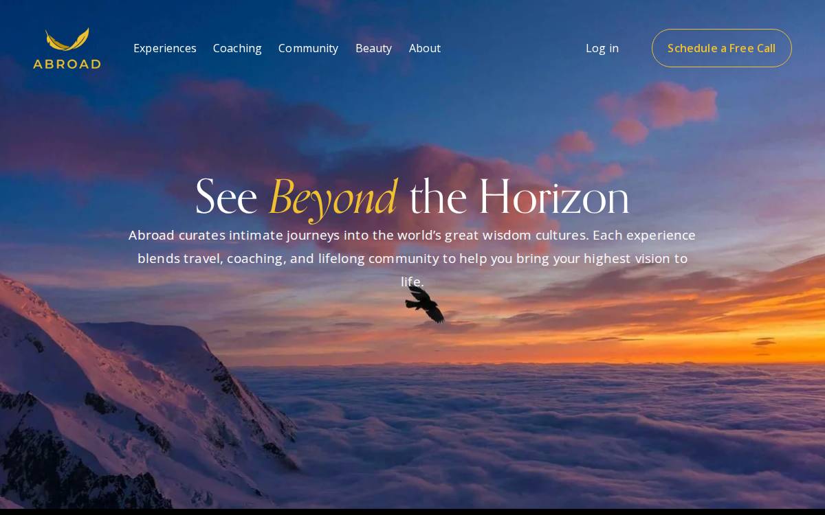 Abroad website preview