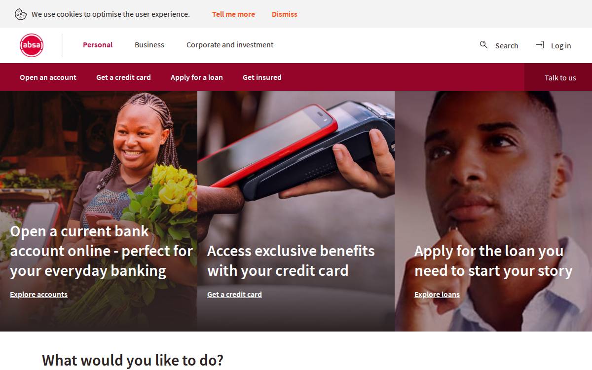 absa website preview