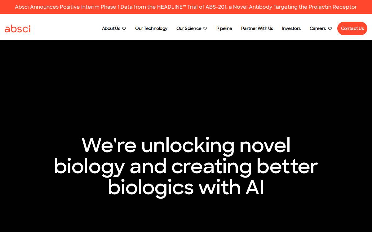 Absci website preview