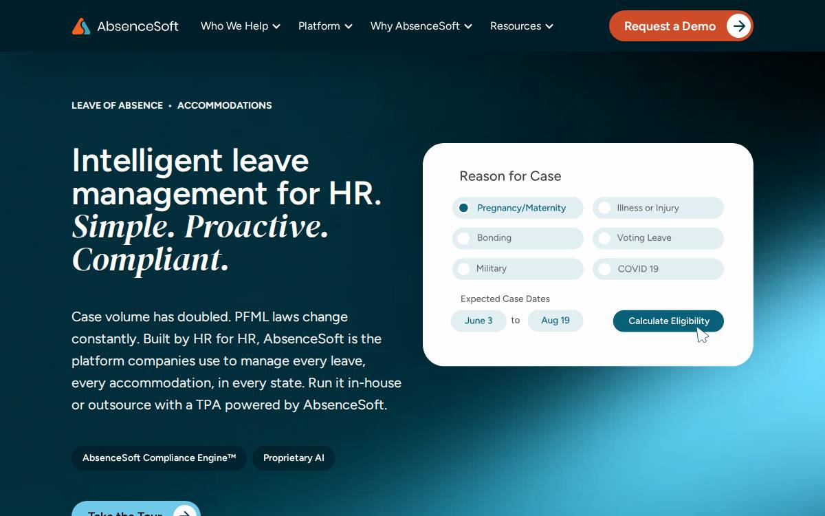 AbsenceSoft website preview