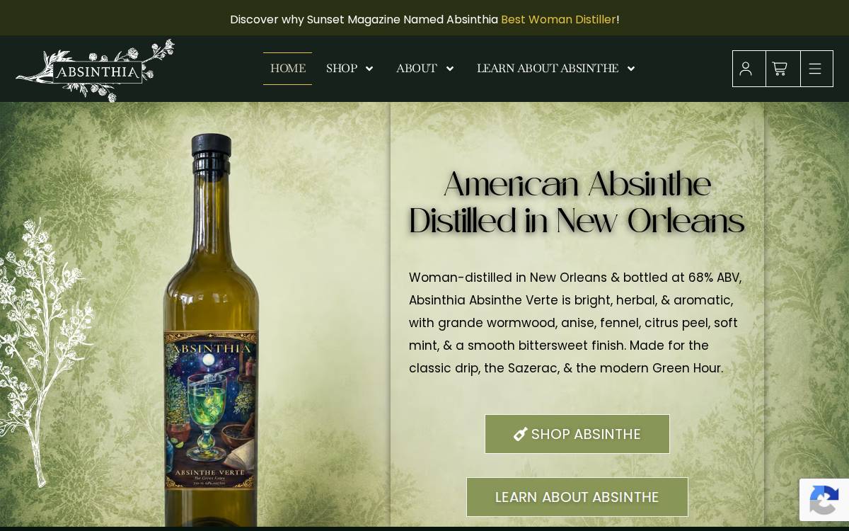 Absinthia website preview