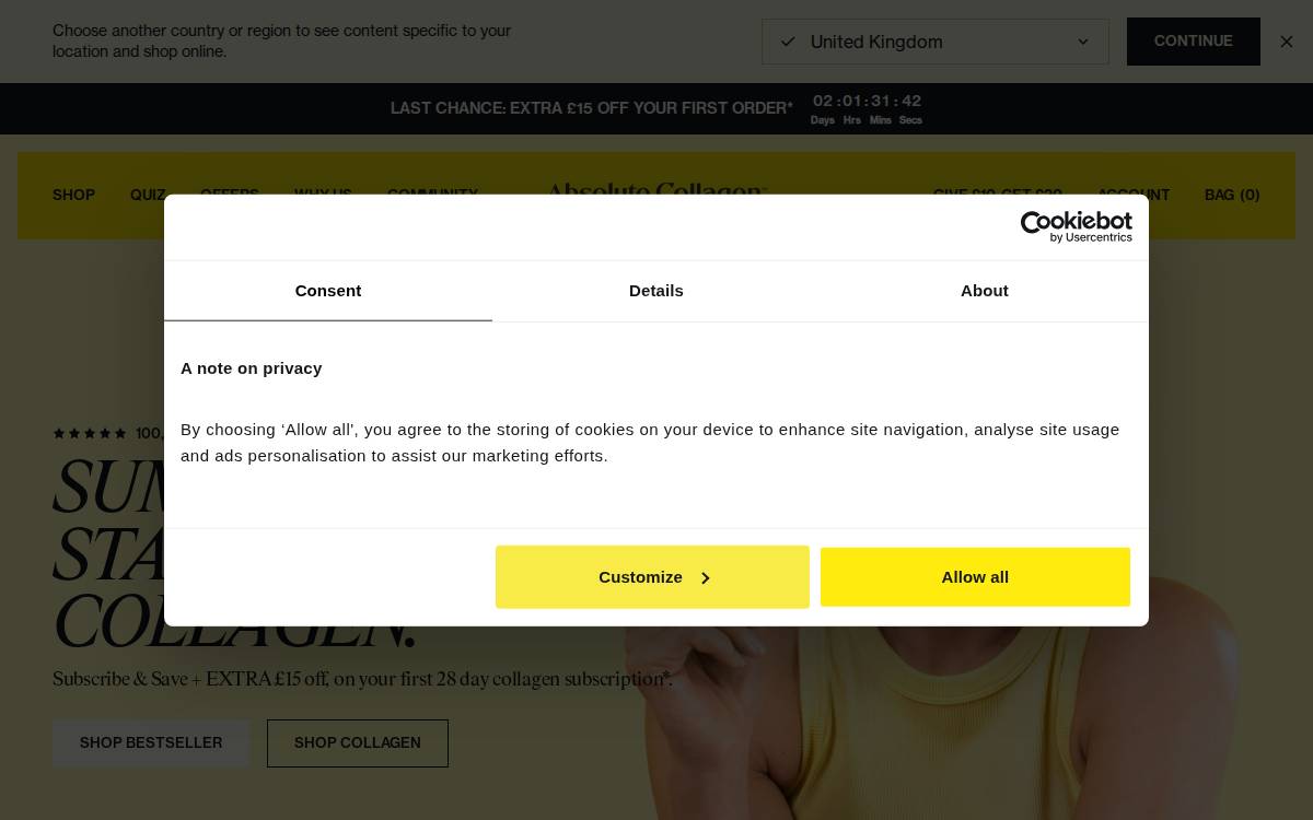 Absolute Collagen website preview
