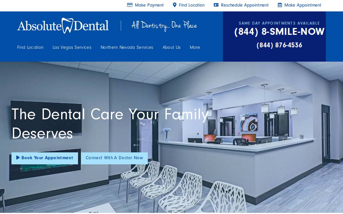 Absolute Dental website preview