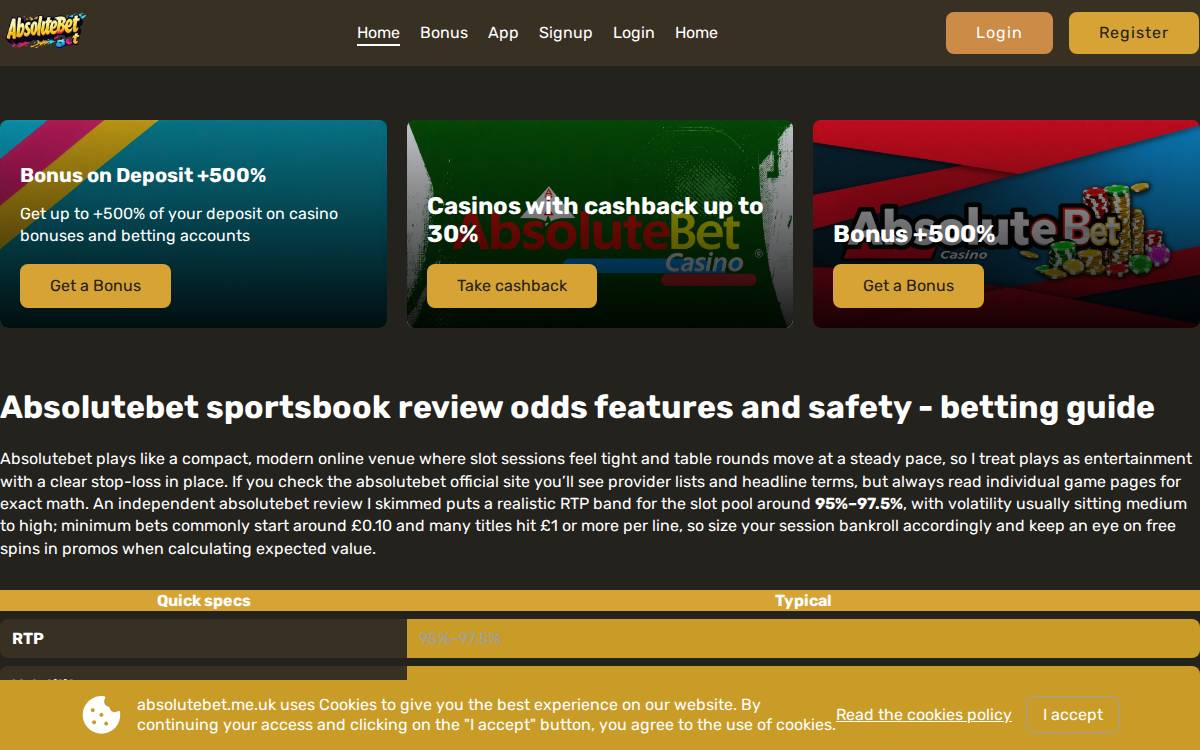 absolutebet website preview