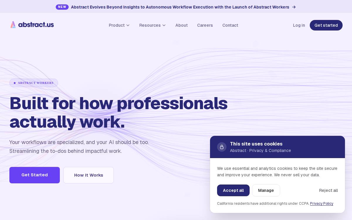 Abstract website preview