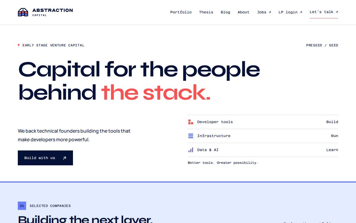 Abstraction Capital website preview
