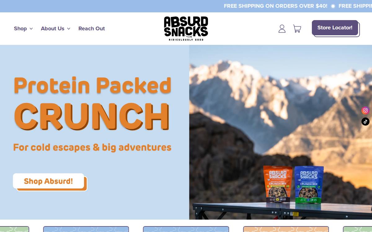 Absurdsnacks website preview