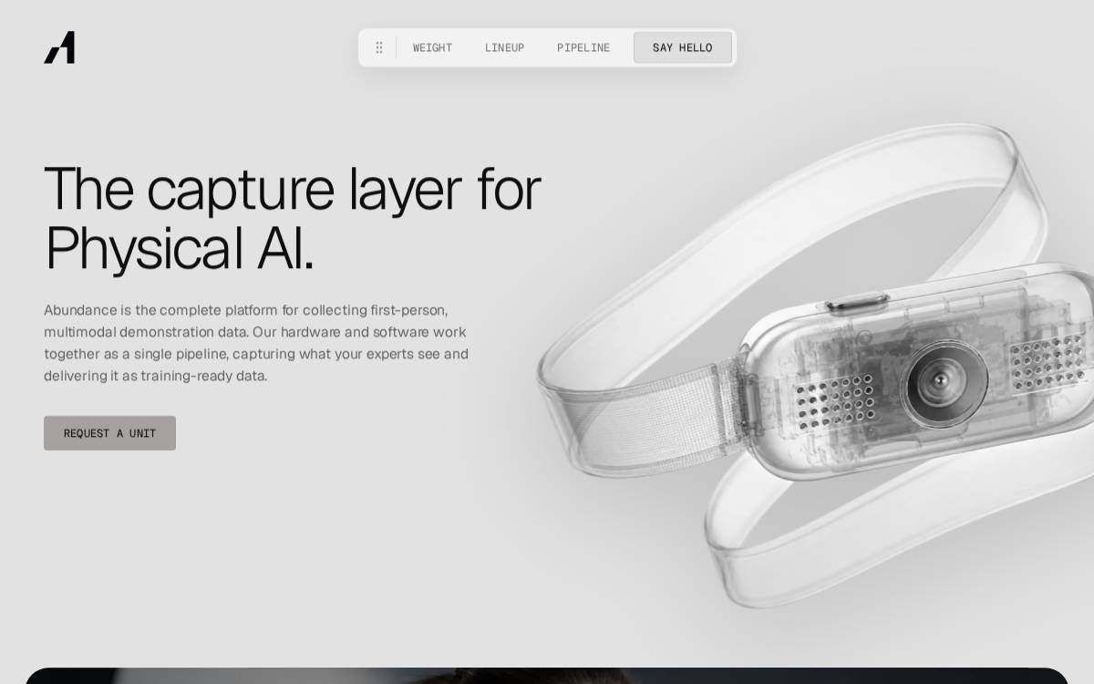 Abundance website preview