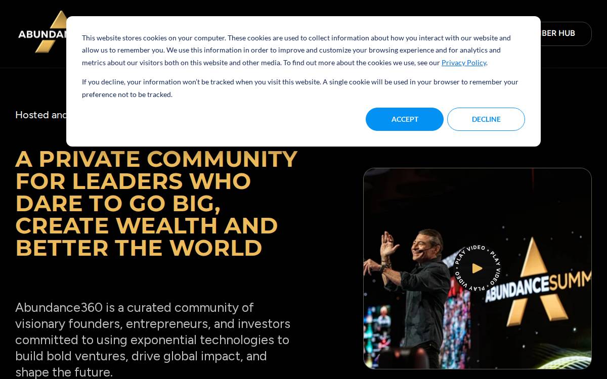 Abundance360 website preview
