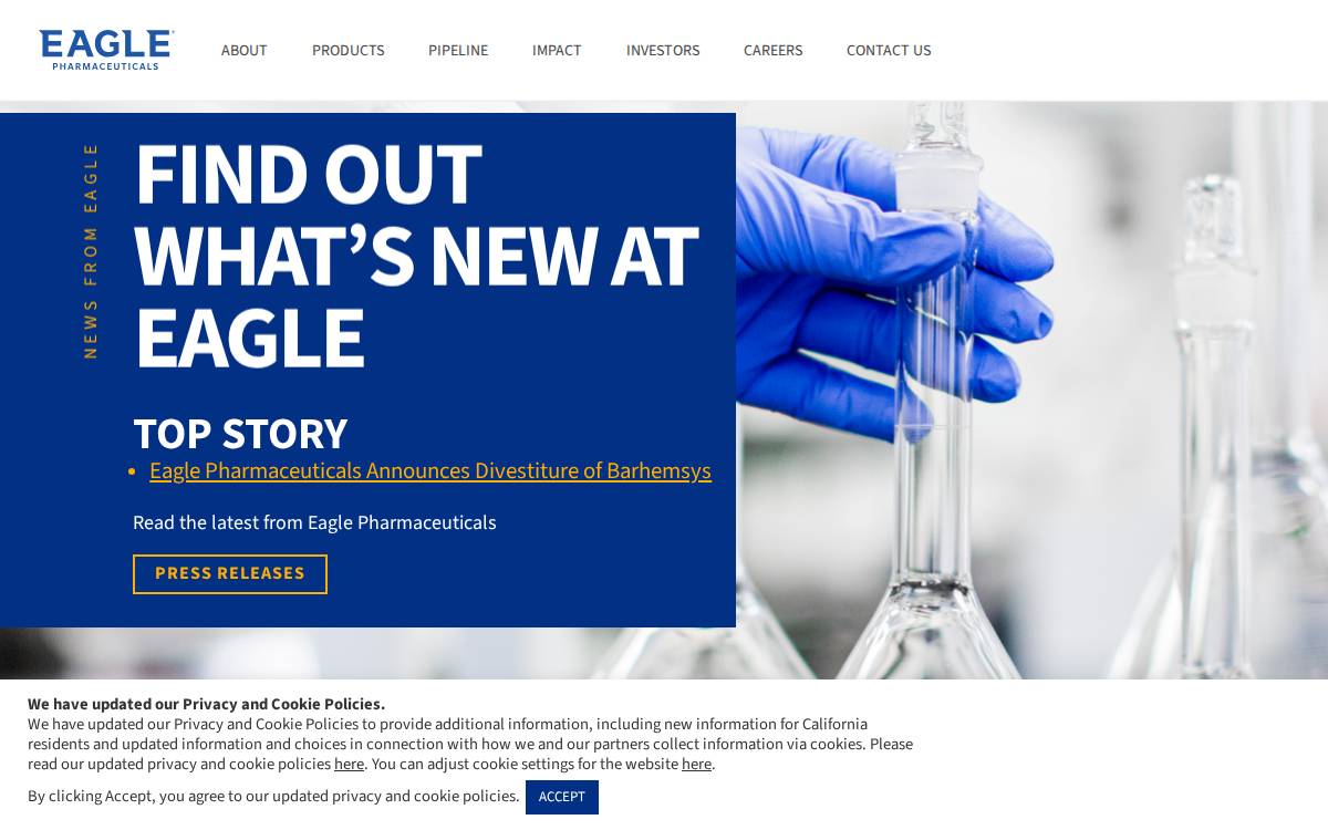 Acacia Pharma website preview