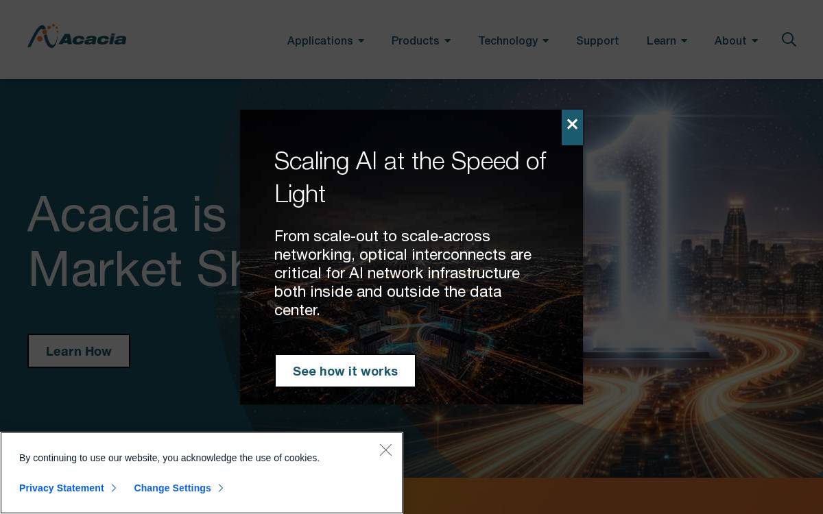 Acacia website preview