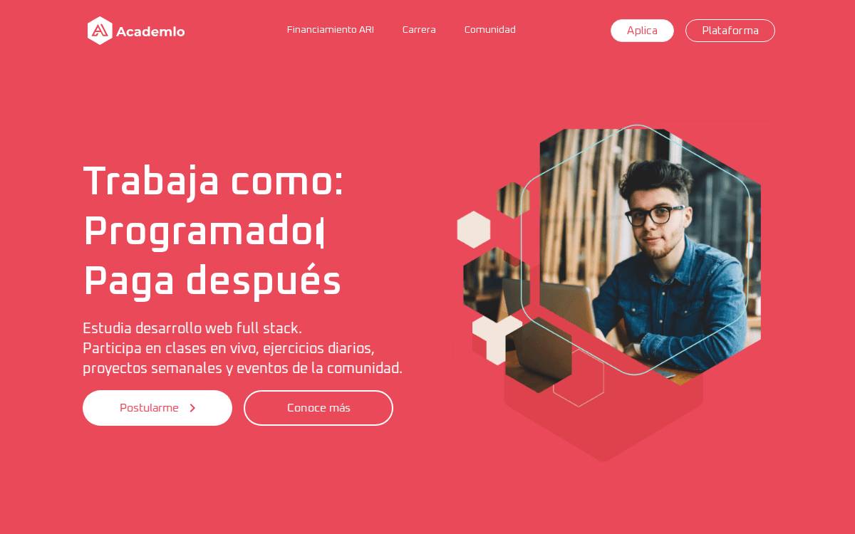 Academlo website preview