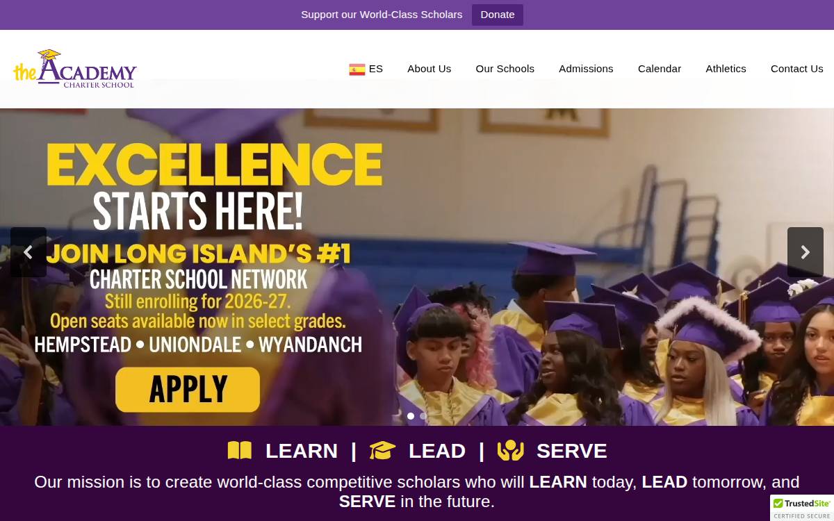 Academycharterschool website preview