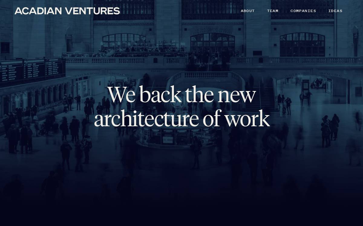 Acadian Ventures website preview