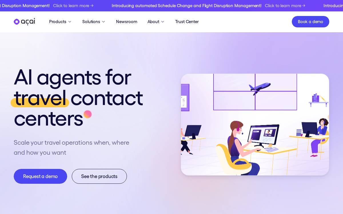 Acai Travel website preview
