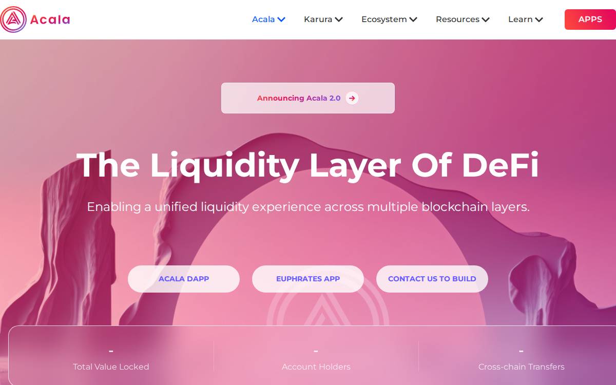 Acala website preview