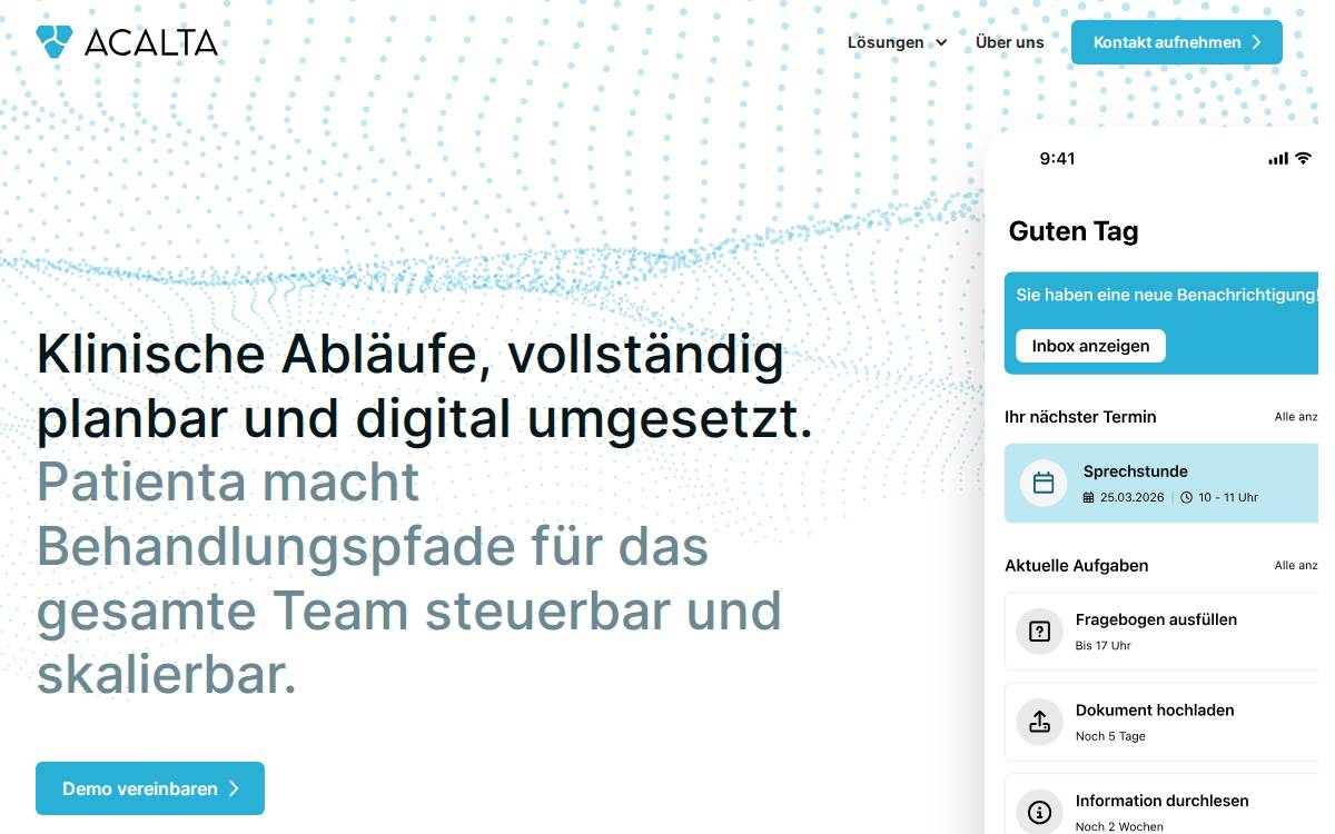 Acalta GmbH website preview
