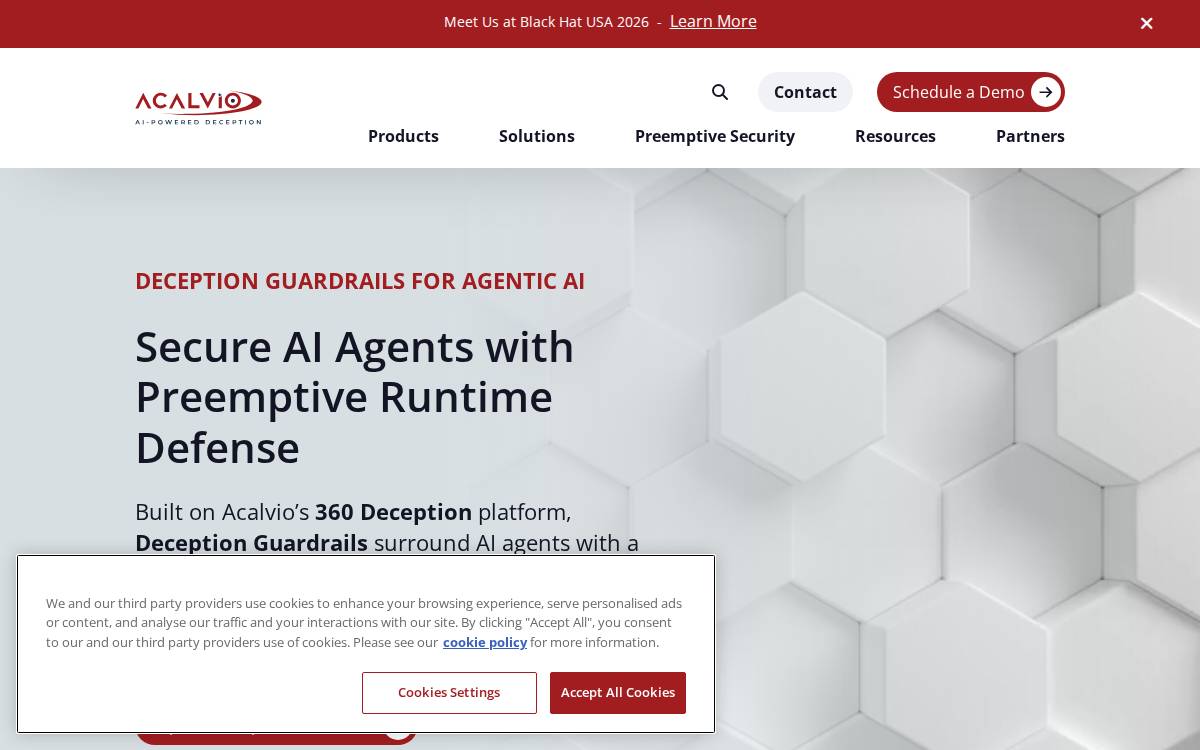 Acalvio website preview