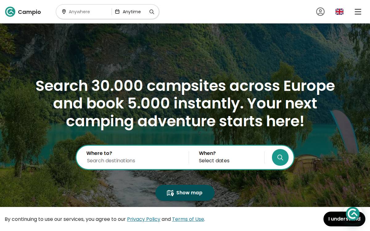 Acamp website preview