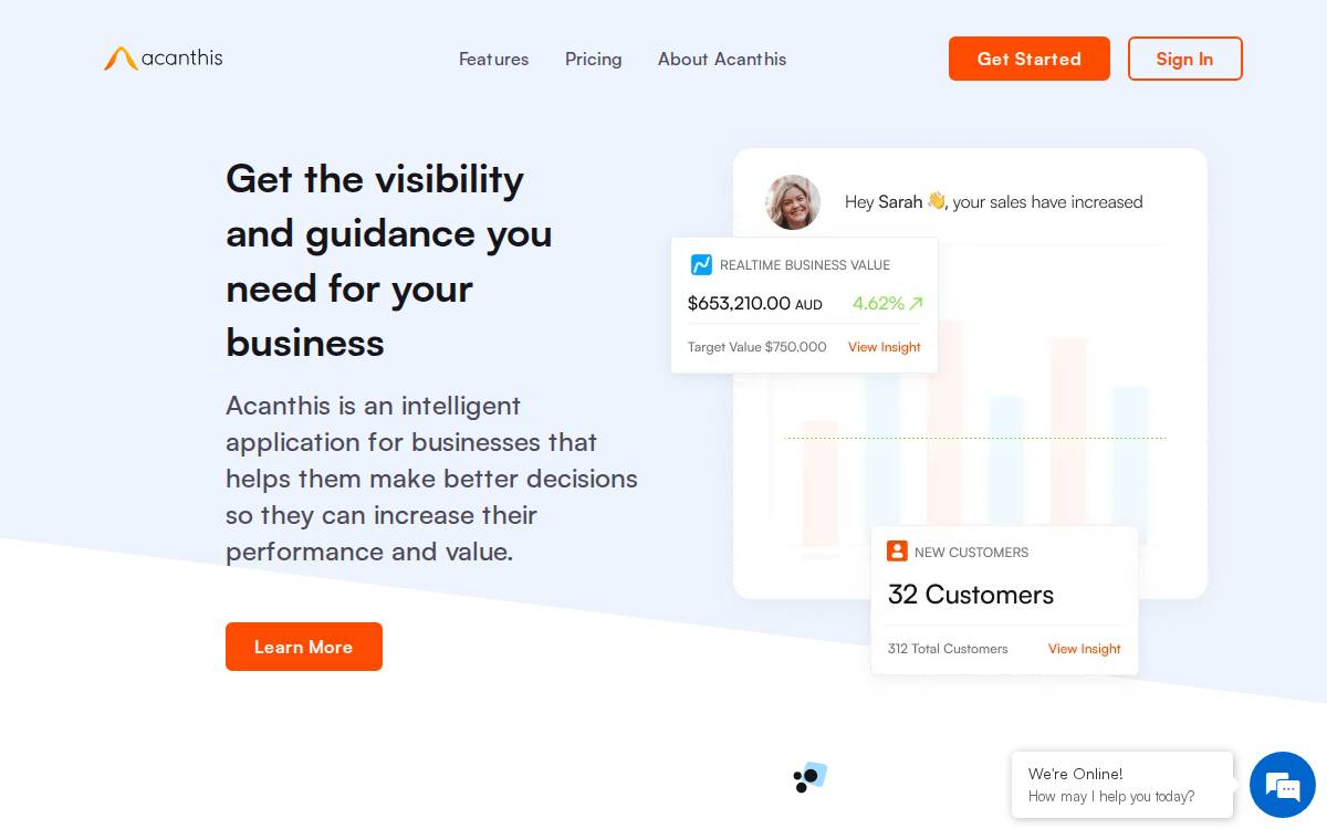 Acanthis website preview