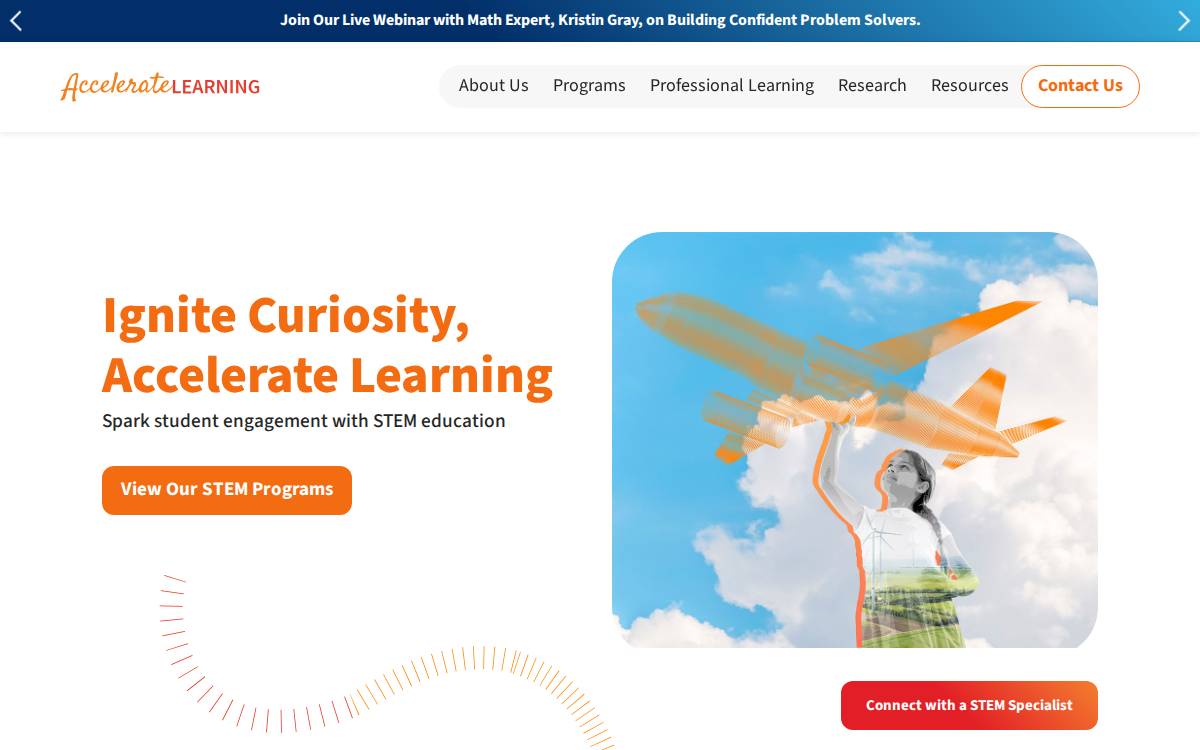 Accelerate Learing website preview