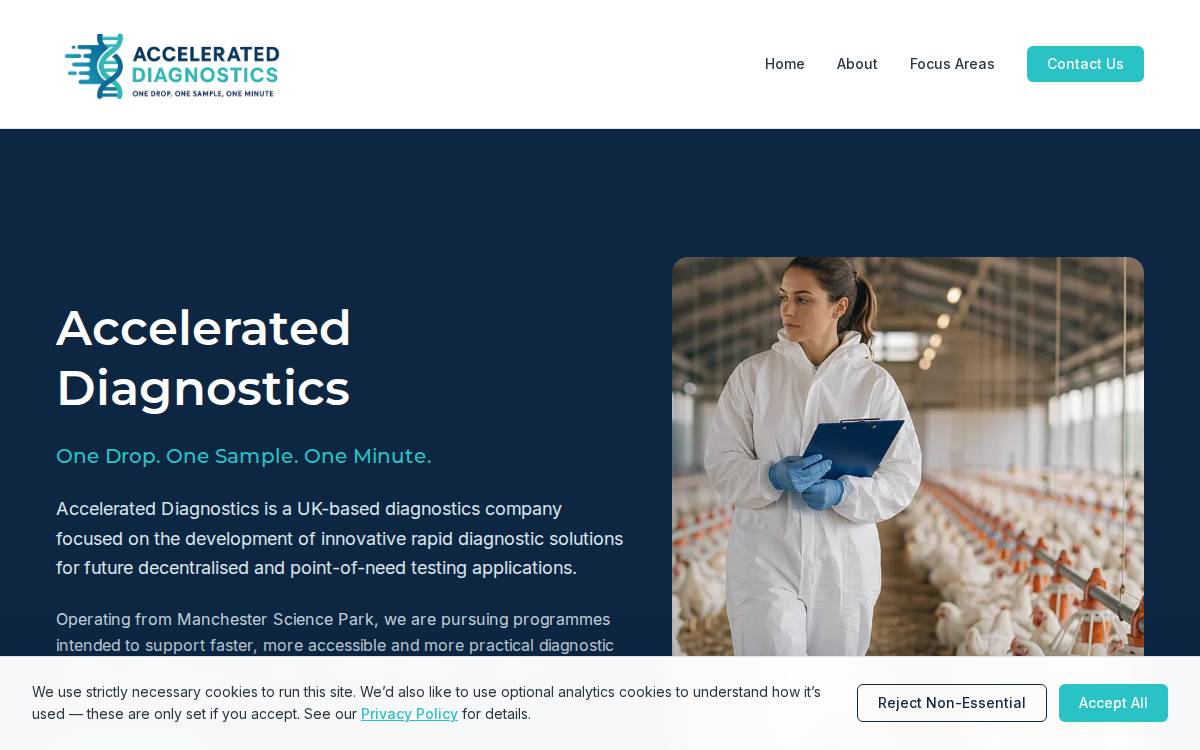 Accelerateddiagnostics website preview