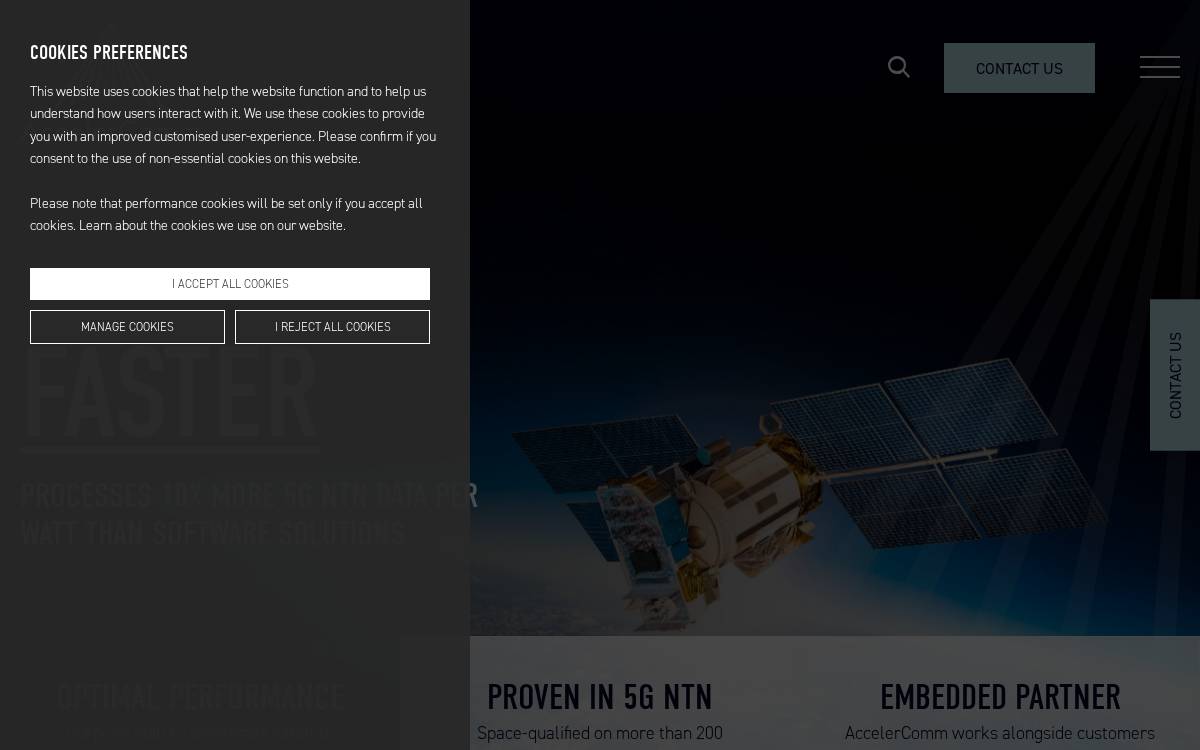 Accelercomm website preview