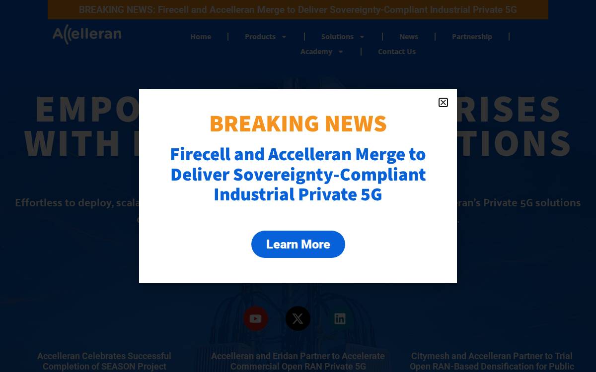 Accelleran website preview