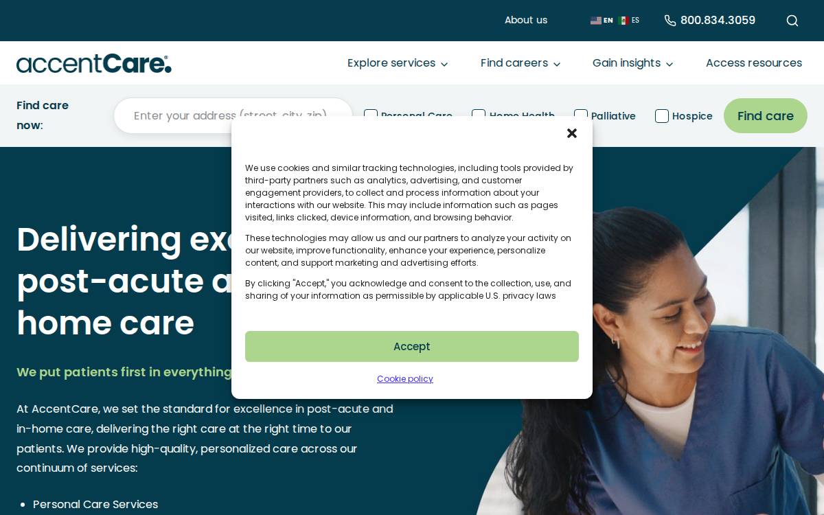 AccentCare website preview