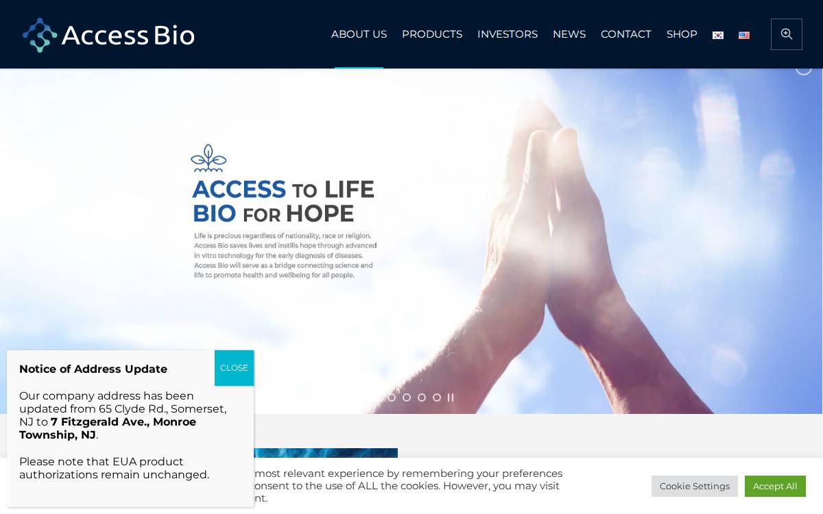 Access BIO website preview