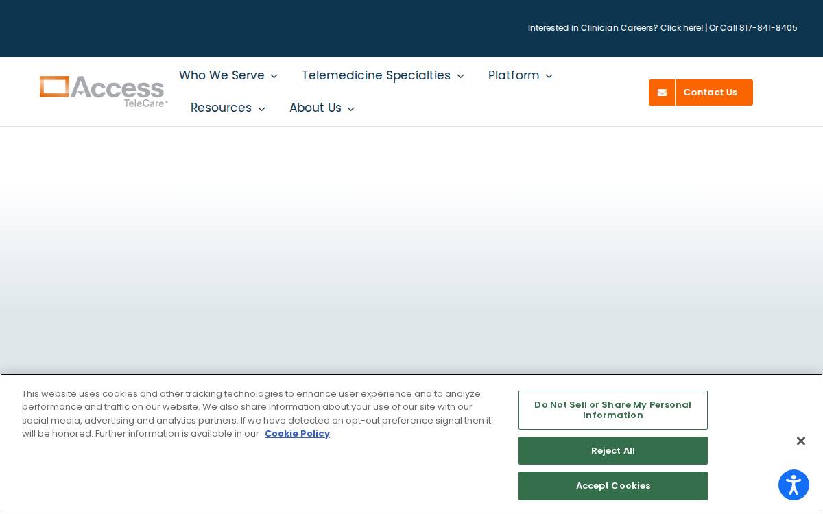 Access Telecare website preview