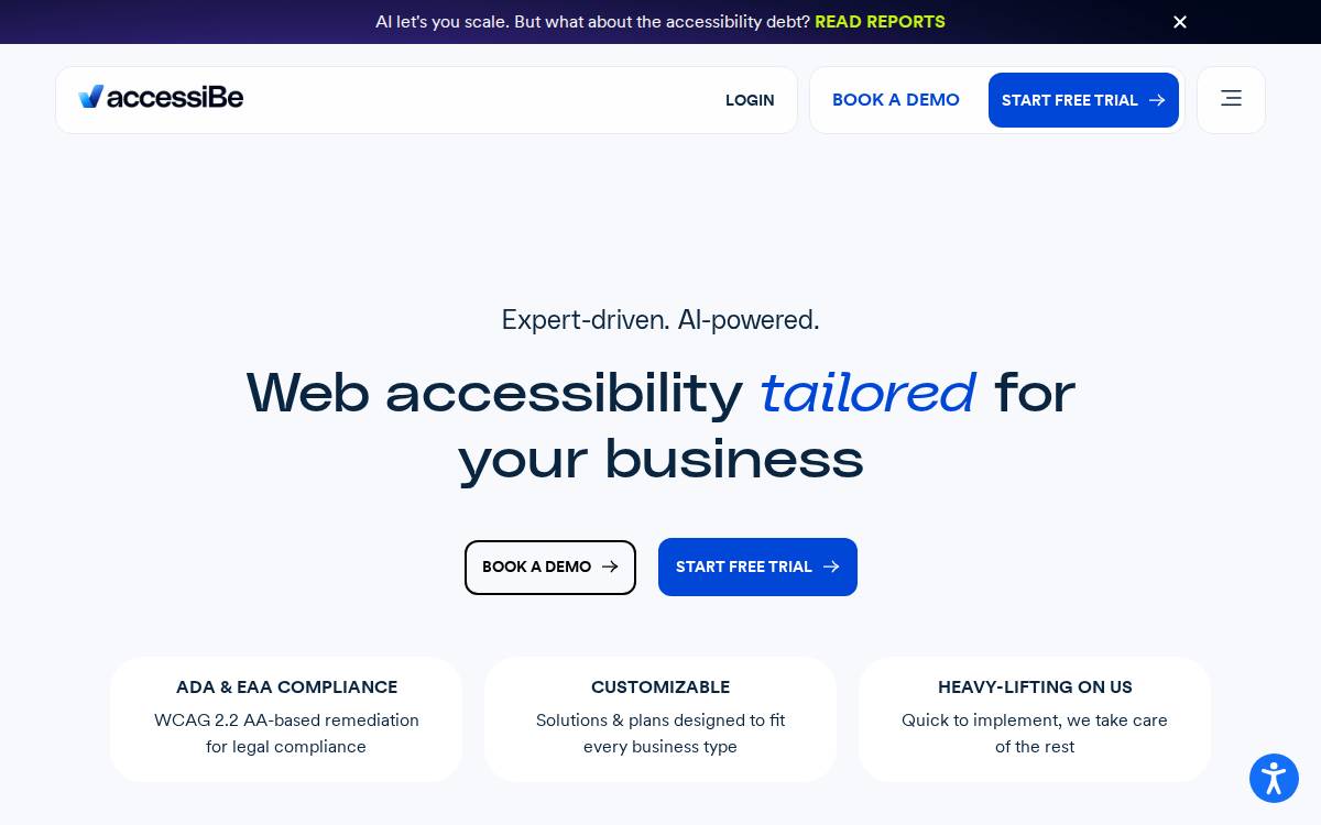 Accessibe website preview