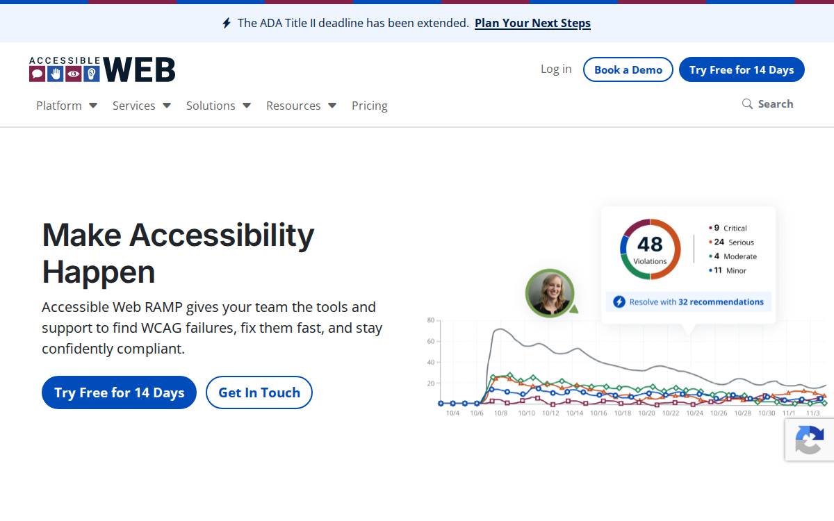 Accessible Web website preview