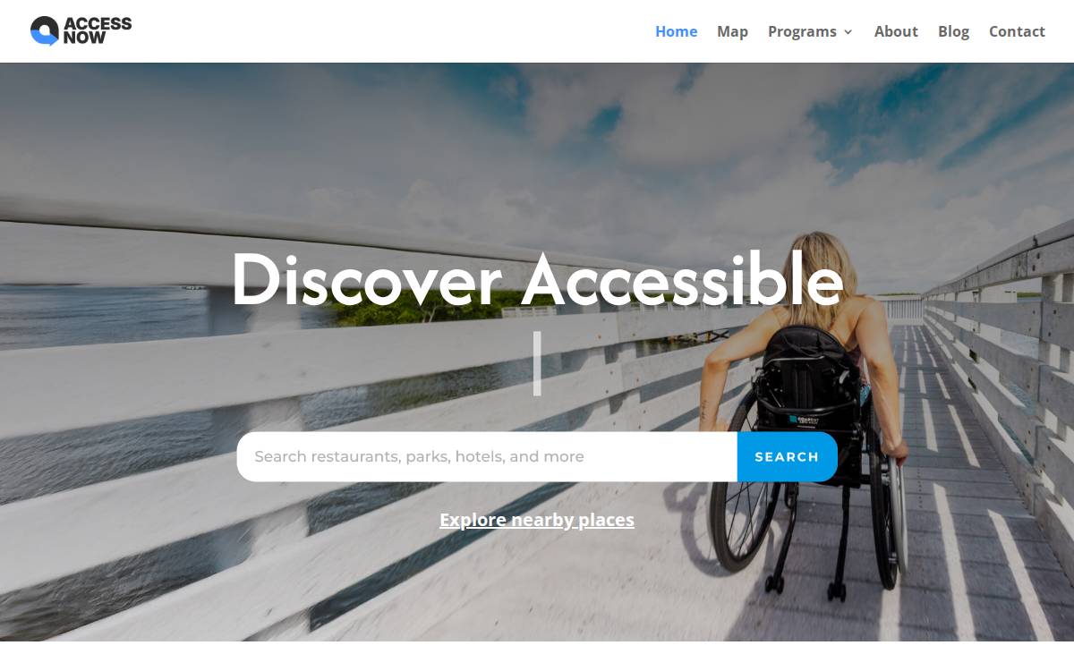 AccessNow website preview