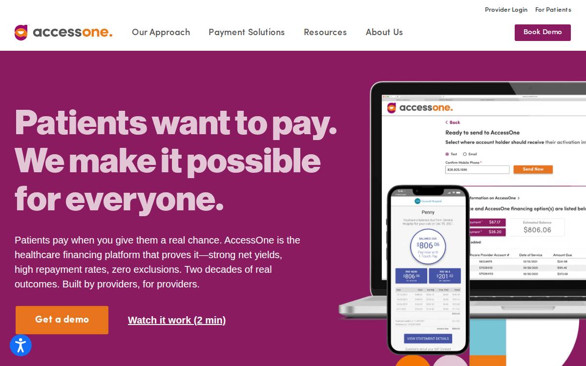 AccessOne website preview